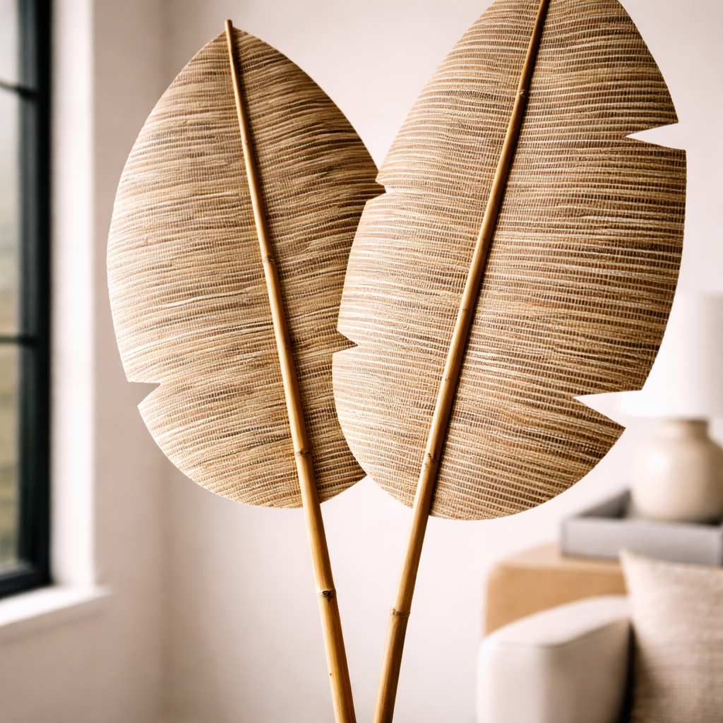 80” Oversized Bamboo Leaf - Organic Style