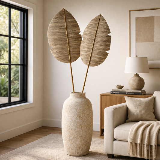 80” Oversized Bamboo Leaf - Organic Style
