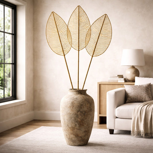 80” Oversized Bamboo Leaf - Minimal Style
