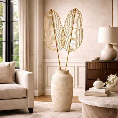 80” Oversized Bamboo Leaf Decor – Handmade Statement Piece