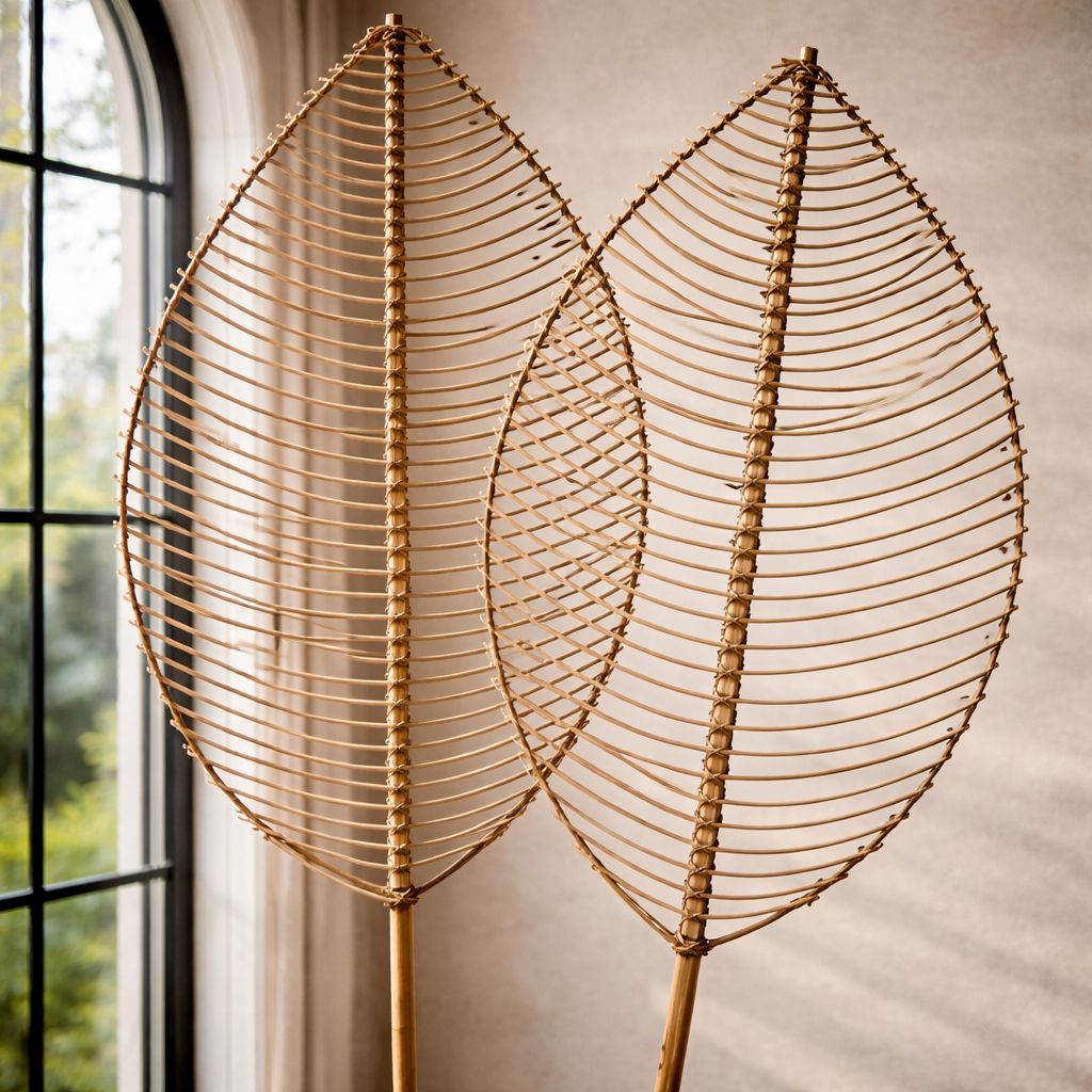80” Oversized Bamboo Leaf Decor – Handmade Statement Piece